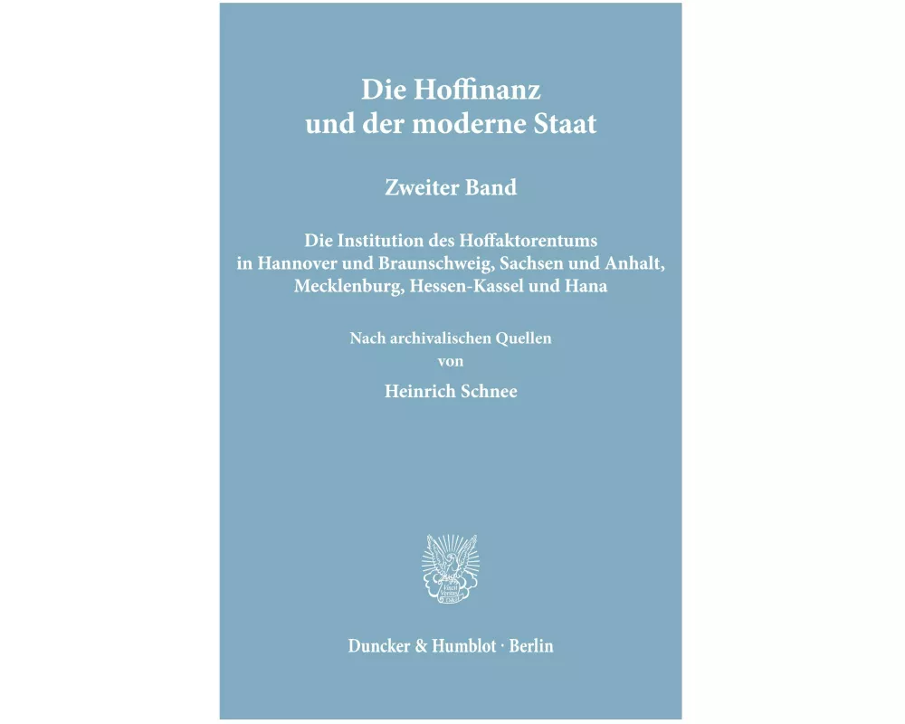 Die Hoffinanz und der moderne Staat