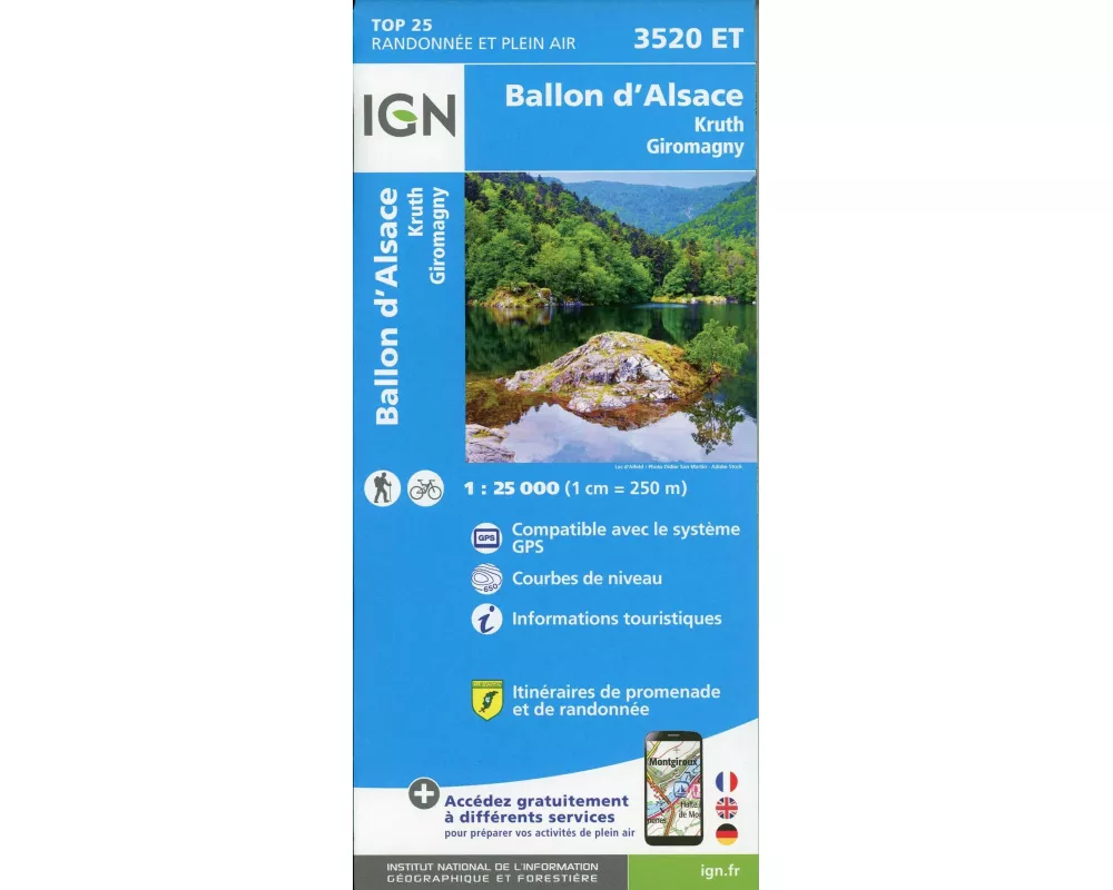 Ballon d'Alsace.Kruth.Giromany 1:25 000