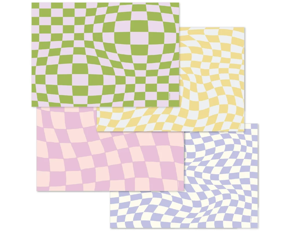 Trendform Tischset Funky 29.7 cm x 42 cm, 4 Sujets à 12 Blatt