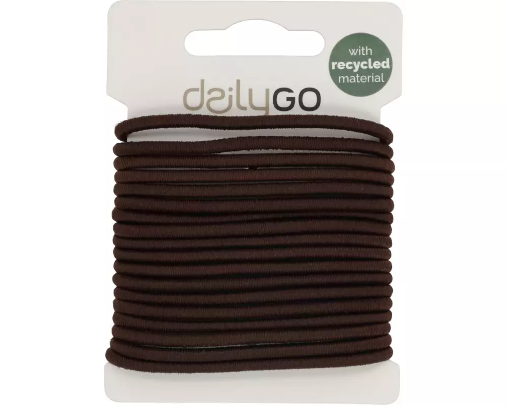 DailyGo Haargummi 18 Stück, Braun
