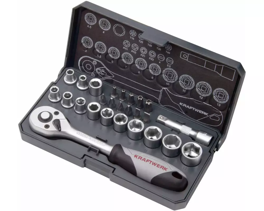 Kraftwerk Steckschlüssel-Set Basic 1/4" 26-teilig