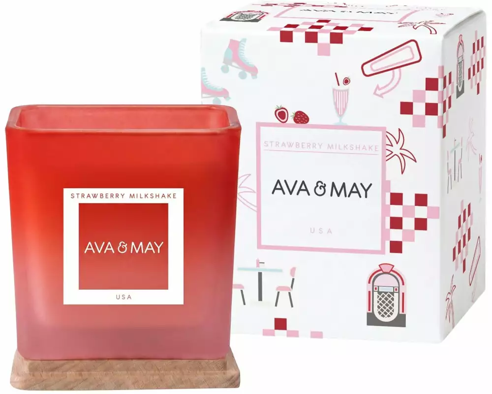 AVA & MAY Duftkerze Strawberry Milkshake 200 g