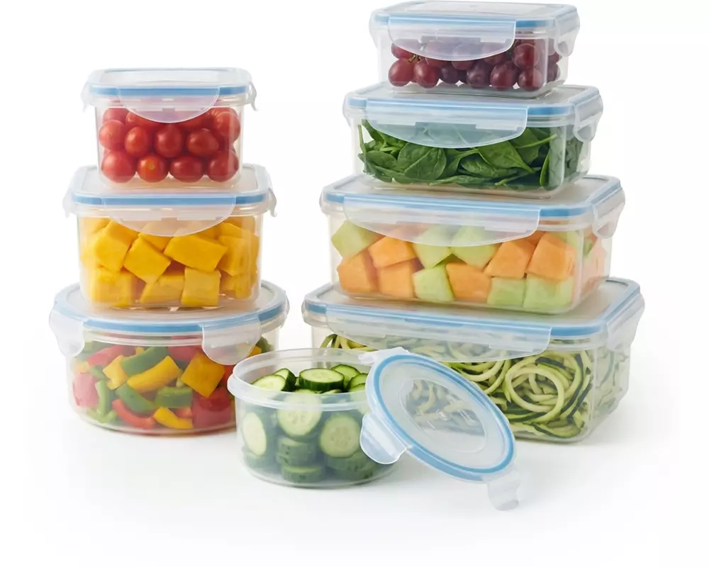 relaxdays Frischhaltedosen-Set, 8-teilig