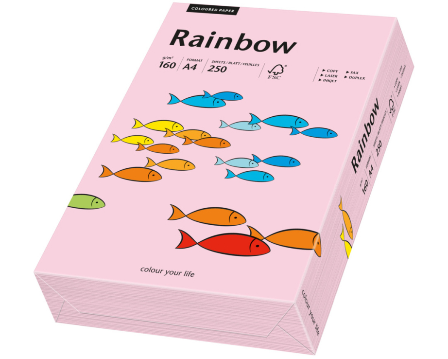 RAINBOW Papier hellrosa/54 A4 88042527 FSC, 160g 250 Blatt