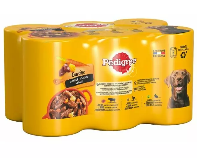 Pedigree Nassfutter Adult Saftiges Geschnetzeltes, 6 x 400 g