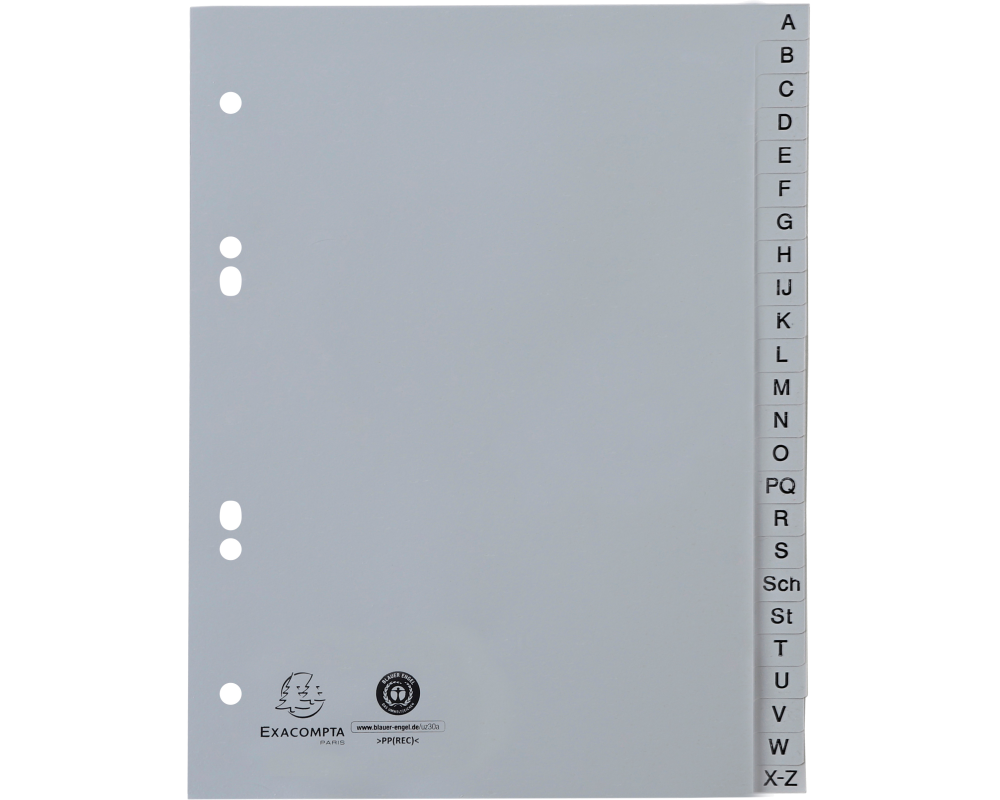 EXACOMPTA Register Exacompta A5 1743B A-Z PP grau