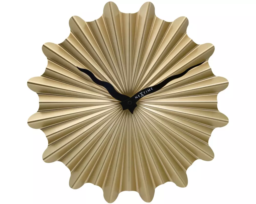 NeXtime Wanduhr Sunny Ø 40 cm, Gold