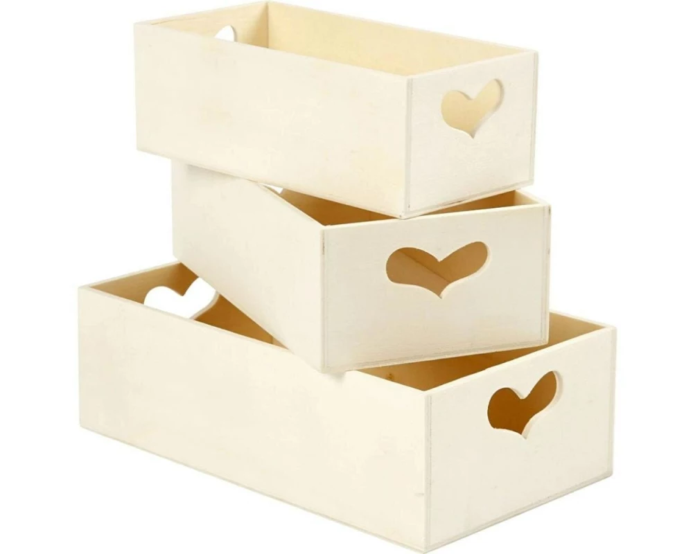 Creativ Company Holzkisten 3 Stück