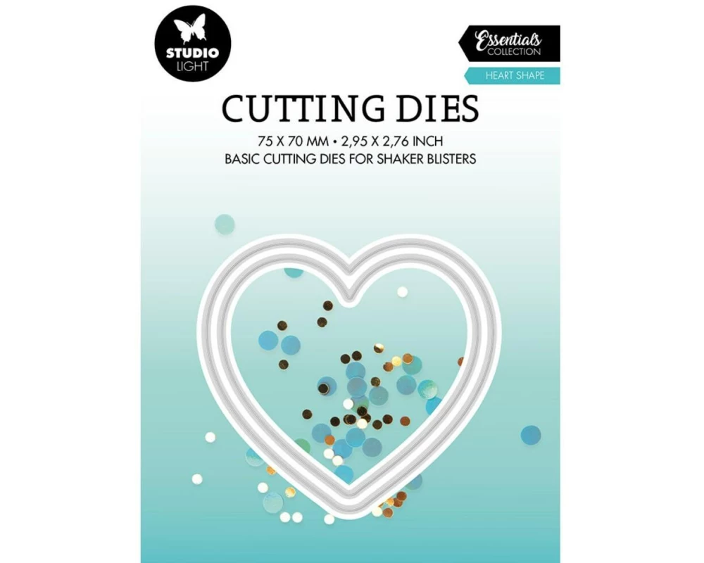 Studio Light Stanzschablone Herzform Essentials 75 x 70 x 1 mm, 2 Stück