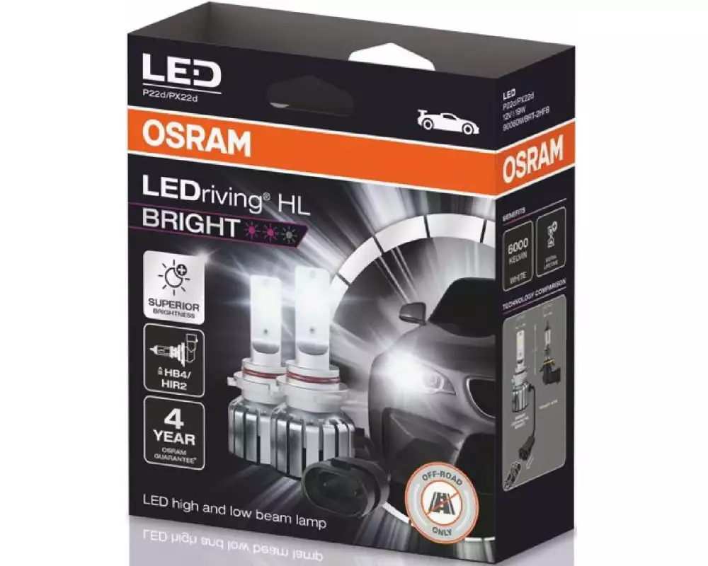 OSRAM LEDriving Off-Road LED Retrofit Bright HB4/HIR2/12V/19W PKW