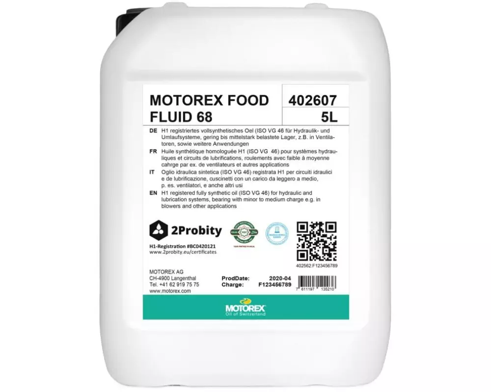 Motorex Hydrauliköl Food Fluid 68, 5 l