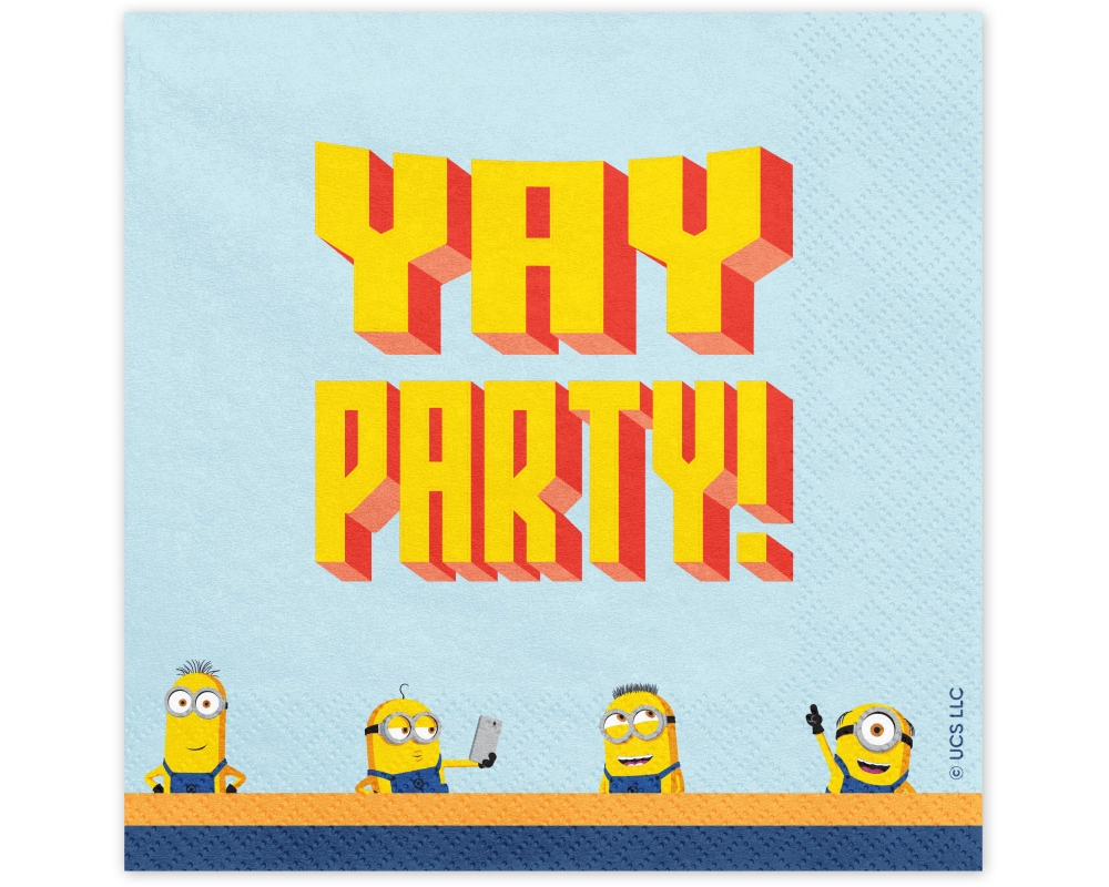 PARTYDECO Servietten 33x33cm SP33-113 Minions 20 Stück