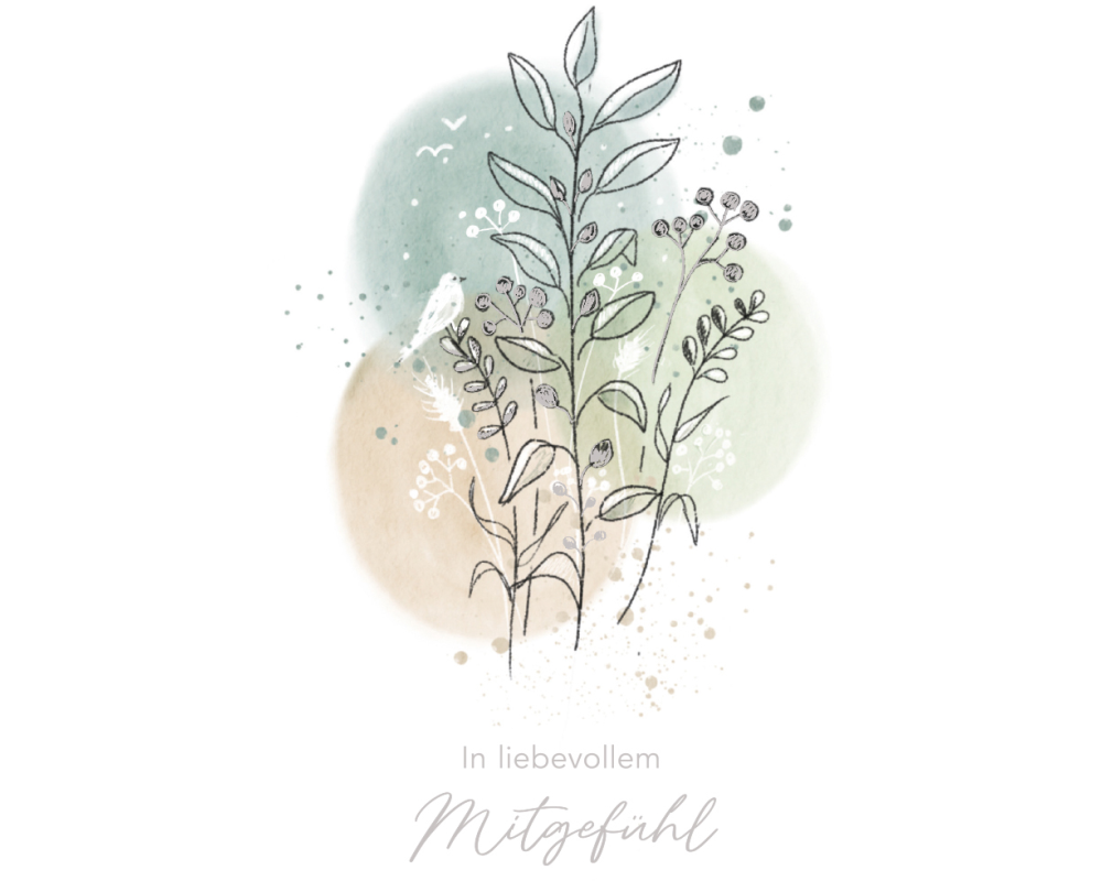 ABC Trauerkarte B6 52009 Zweige