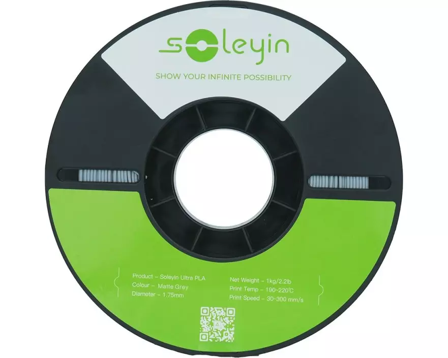 Creality Filament Soleyin Ultra PLA Mattgrau Grau/Weiss 1.75 mm 1 kg