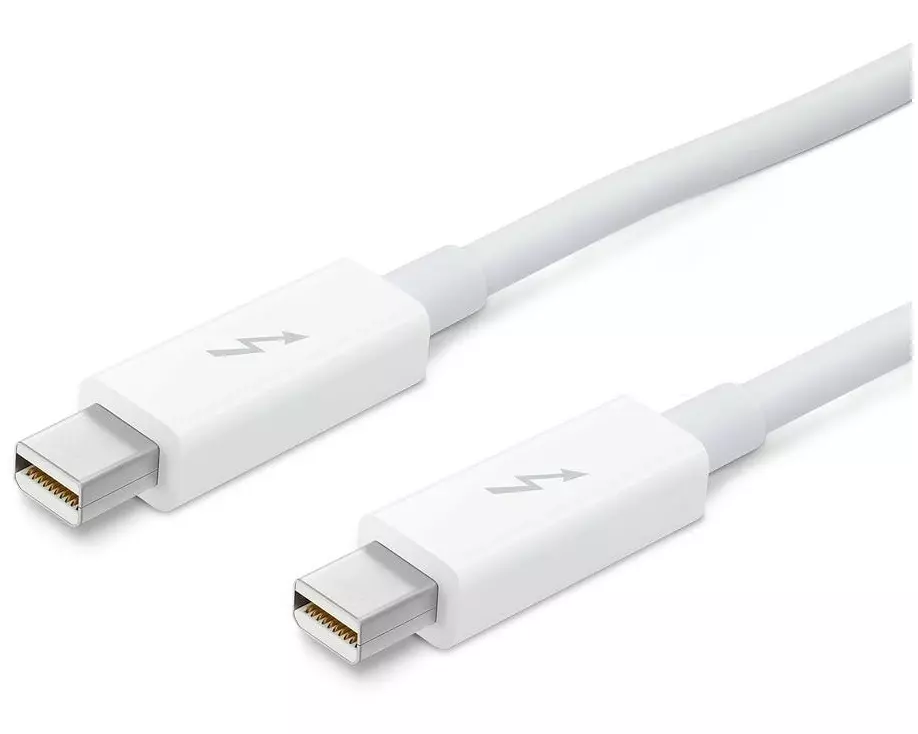 Apple Anschlusskabel Thunderbolt 0.5 m, 10 Gbit/s, Weiss