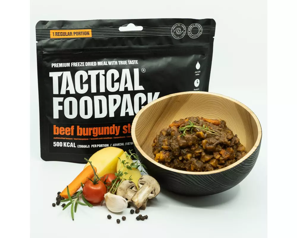 Tactical Foodpack Hauptgericht Rindfleisch-Burgunder-Eintopf