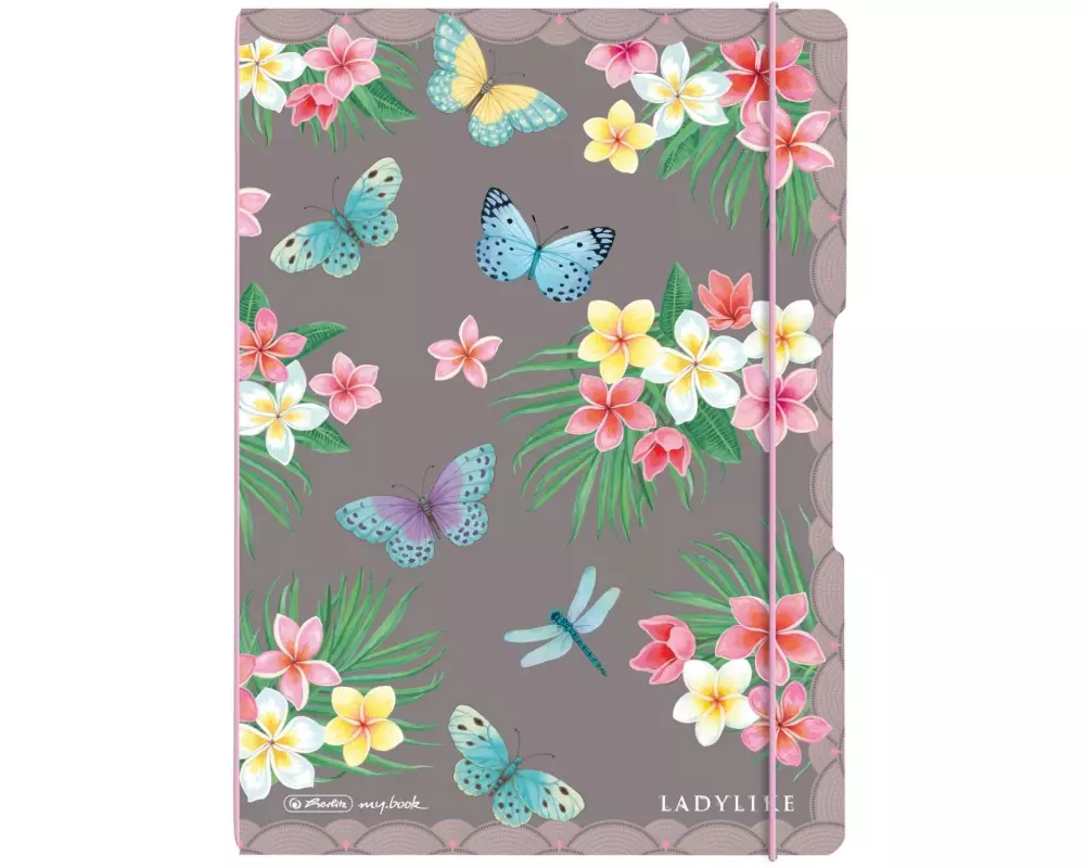 Herlitz Notizheft Ladylike Jungle A4, 2 x 40 S., liniert/kariert