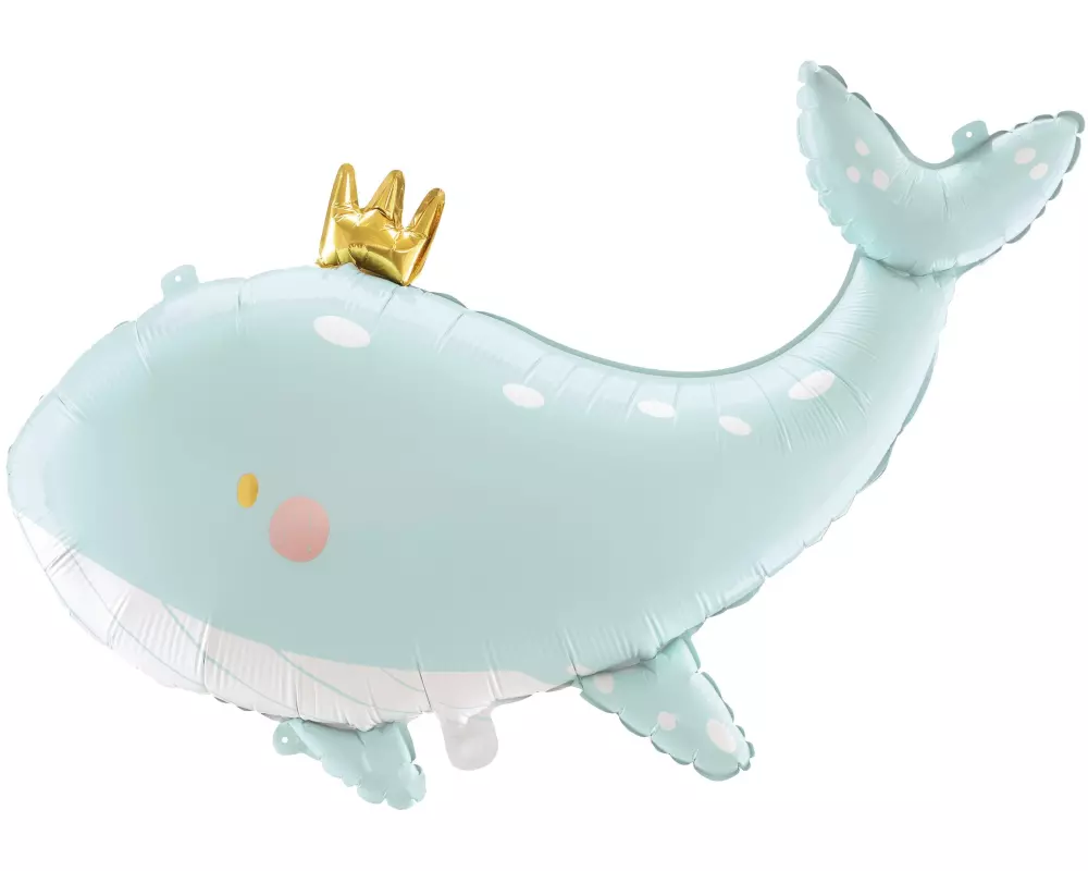 Partydeco Folienballon Wal 93 x 60 cm, Himmelblau