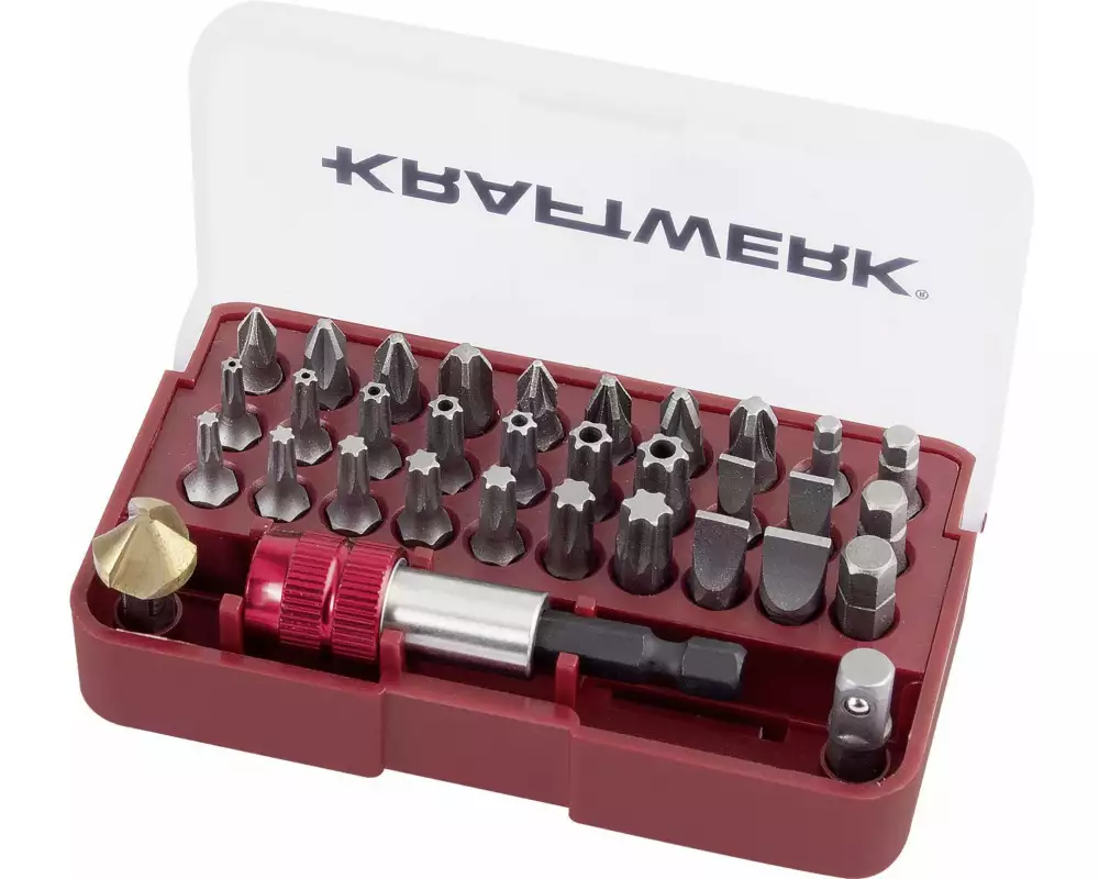 Kraftwerk Bit-Set mit Kegelsenker-Bit, 33-teilig