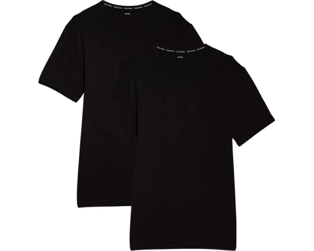 Calvin Klein Wäsche T-Shirt 2P S/S Crew Neck Schwarz, XL