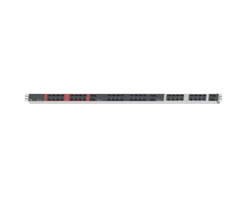 BACHMANN IT PDU ALU 1HE 24x C13 3x C19 CEE 3x16A rot