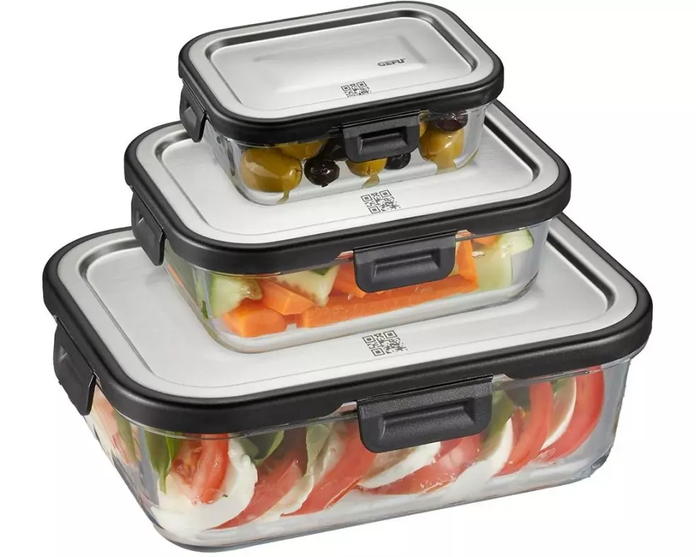 GEFU Vorratsbehälter Milo 3-teilig, 1 l/ 0.6 l/ 0.4 l