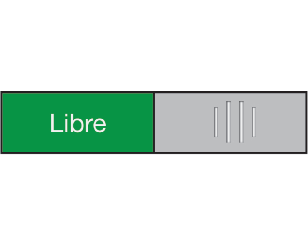 BEREC Türschild 27,4x102mm 314.082 Alu, Libre-Occupé