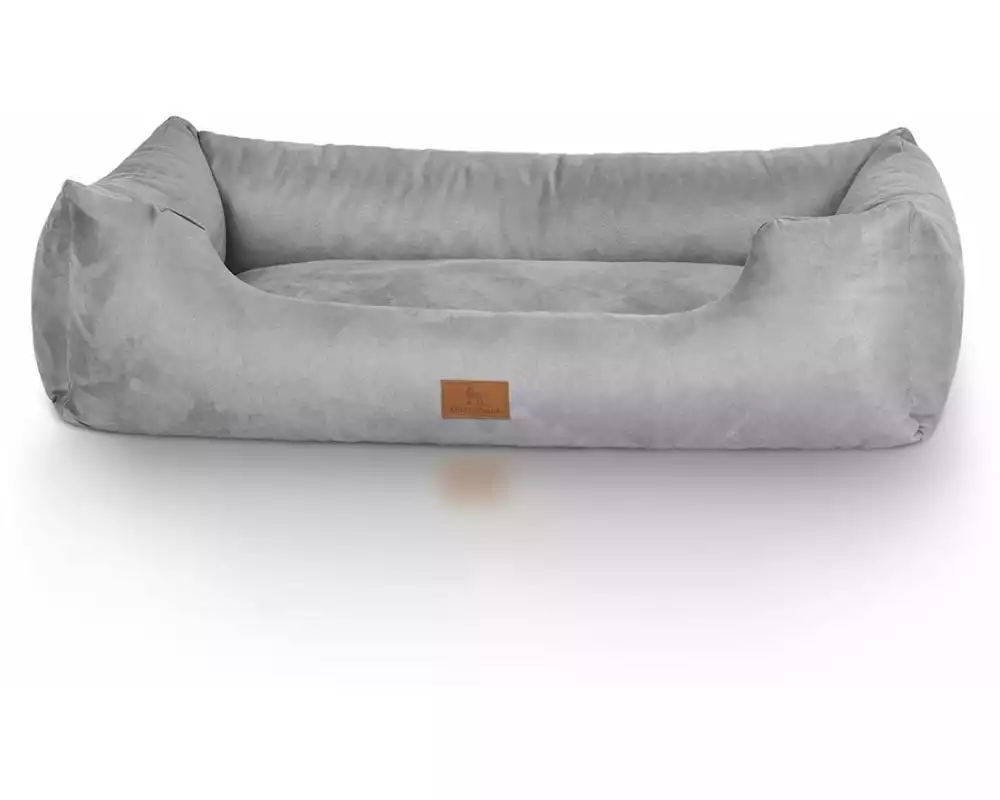 Knuffelwuff Hunde-Bett Dreamline Velour, M-L, 85 x 63 cm, Grau