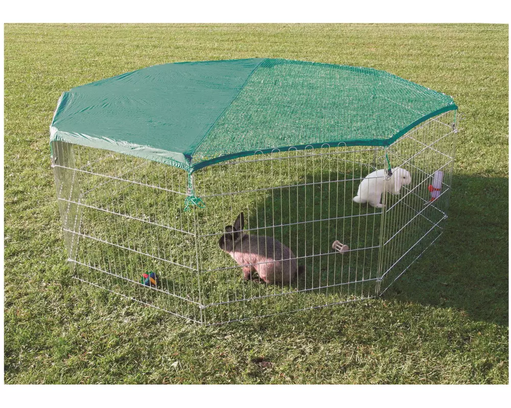 Trixie Freilaufgehege natura mit Schutznetz