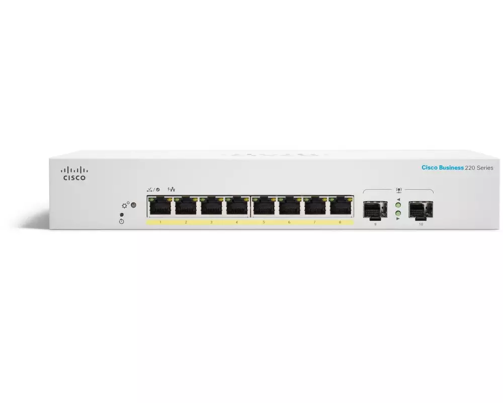 Cisco PoE+ Switch CBS220-8P-E-2G 10 Port