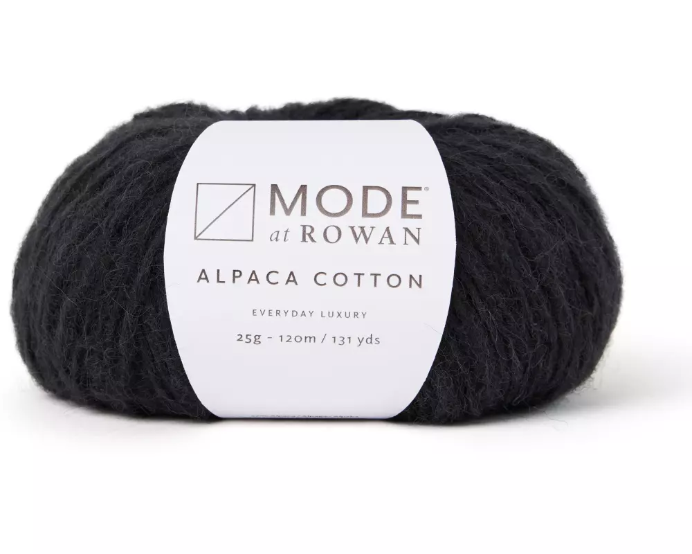 Mode at Rowan Wolle Alpaca Cotton 25 g, 120 m, Schwarz