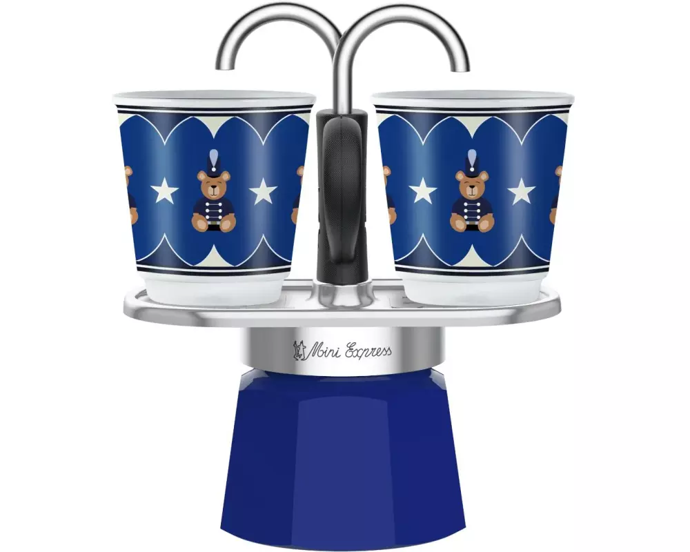 Bialetti Mini Express 2 Tassen, Blau