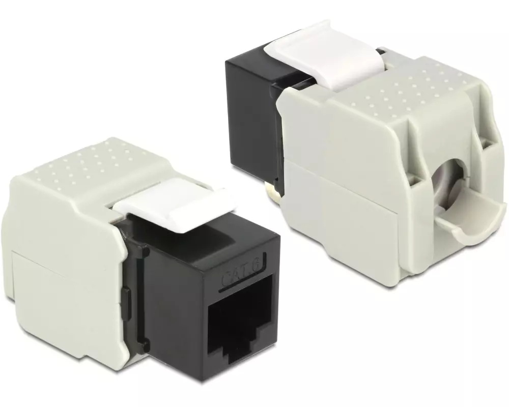 Delock Keystone-Modul RJ-45 Cat.6, UTP Schwarz