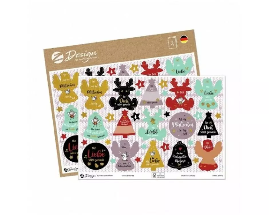 Z-Design Motivsticker Christmas "für dich" A5 2 Stück Mehrfarbig