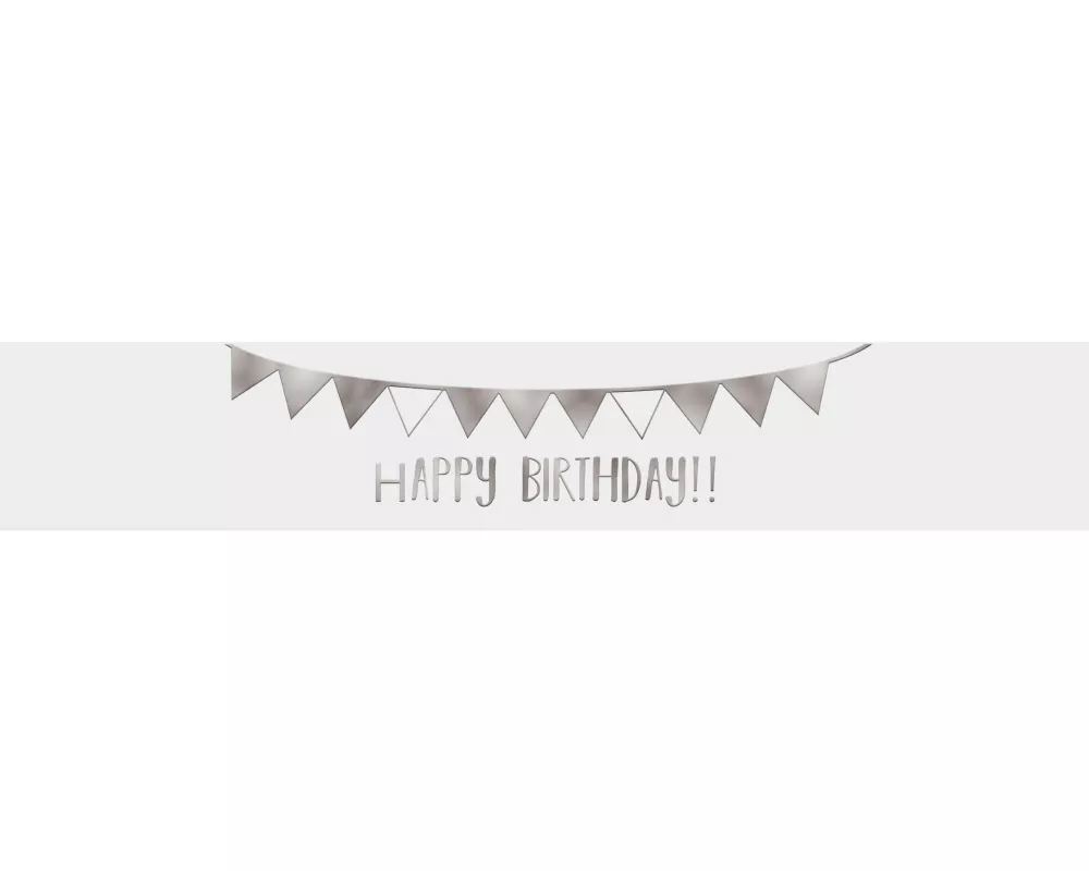 URSUS Banderole Happy Birthday aus Transparentpapier