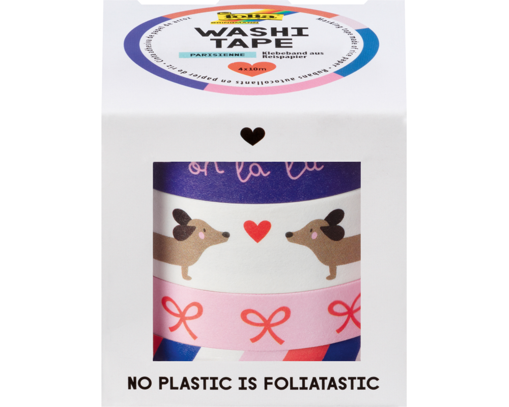 FOLIA Washi-Tape Set Parisienne 26454 Hotfoil 4 Stück