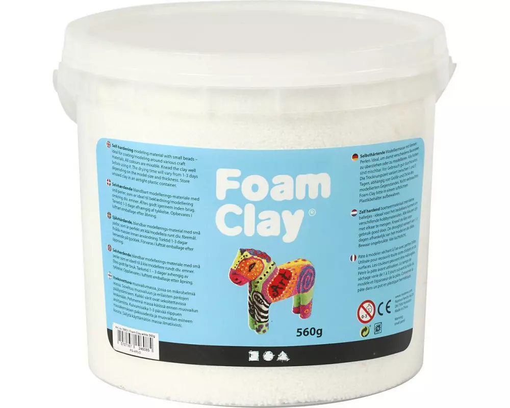 Creativ Company Modelliermasse Foam Clay Weiss 560 g