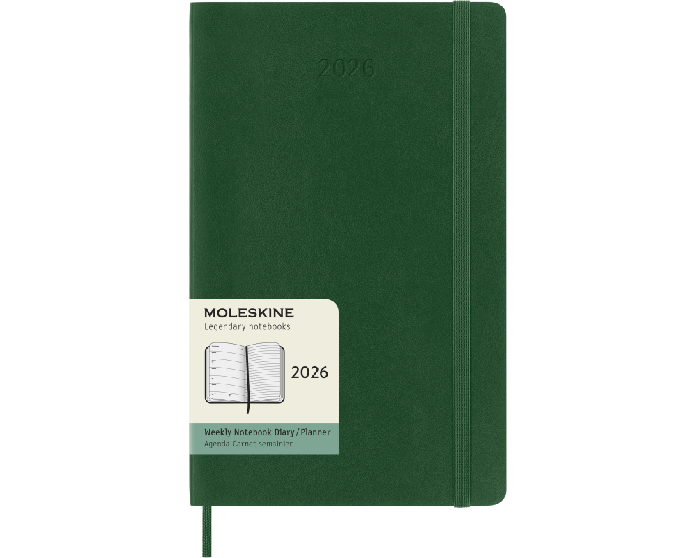 MOLESKINE Agenda Classic Large 2026 DSK1512WN3Y26 1W/1S myrtengrün SC 13x21cm