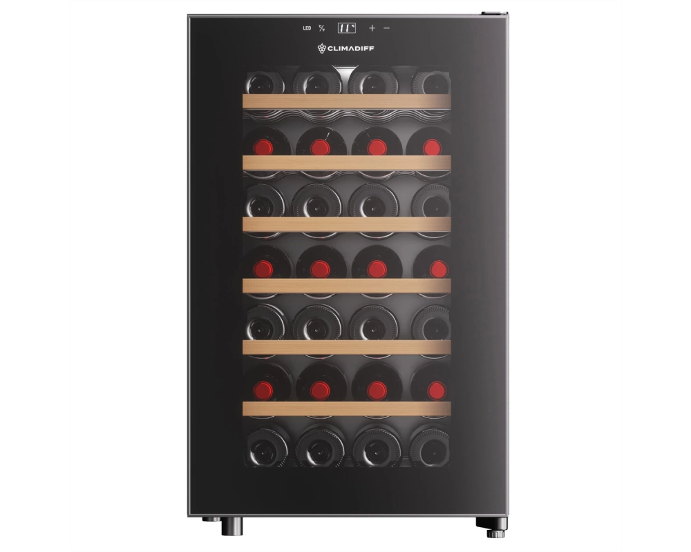 Climadiff Weinkühlschrank CUVEE28, Freistehend, 1 Zone, 28 Flaschen