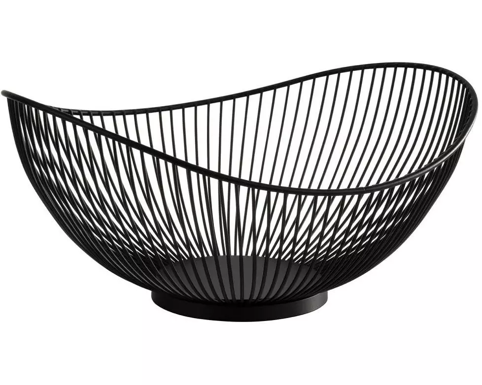 APS Früchtekorb Früchtekorb SVART 9.5 x 25.5 x 13.5 cm, Schwarz