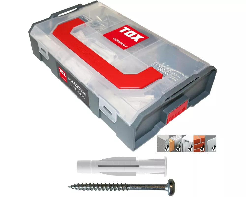 Tox-Dübel Dübel Sortiment L-Boxx Mini Electro Trika+S, 232 Stück