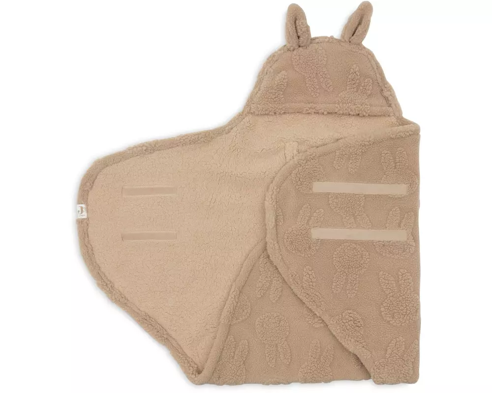 Jollein Einschlagdecke Miffy Jacquard Teddy 105 x 100 cm, Braun