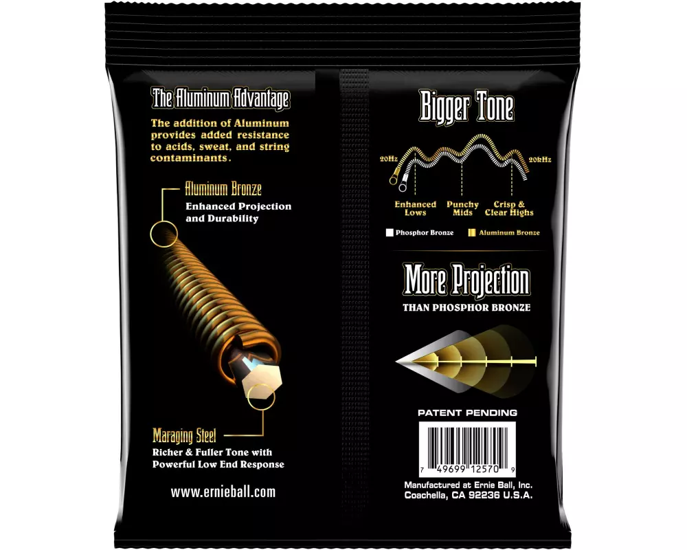 Ernie Ball Gitarrensaiten 2570 Aluminum Bronze – Extra Light 10-50