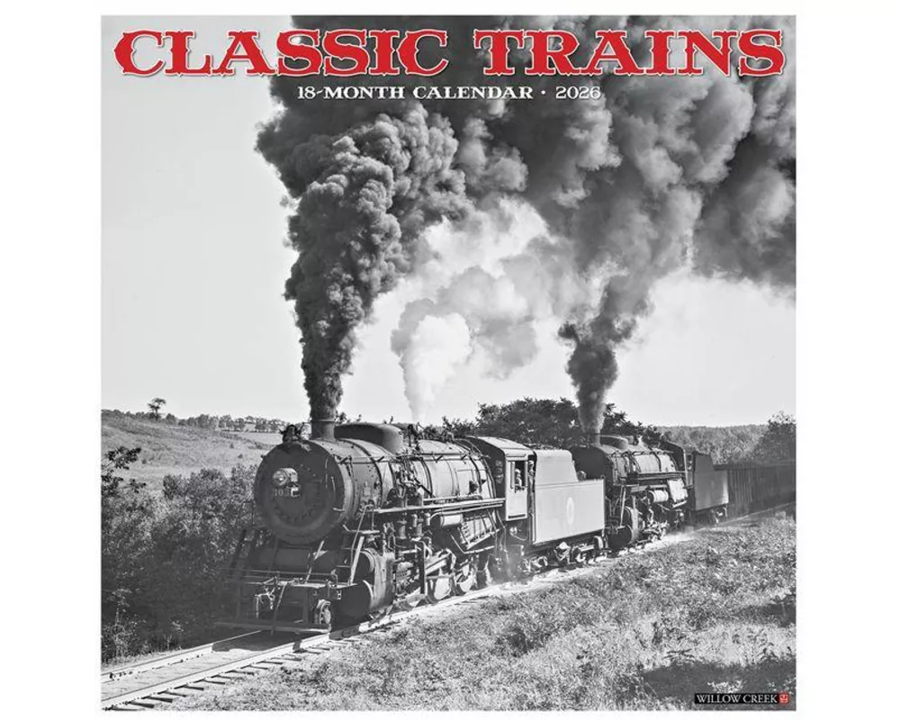 Classic Trains 2026 Wall Calendar