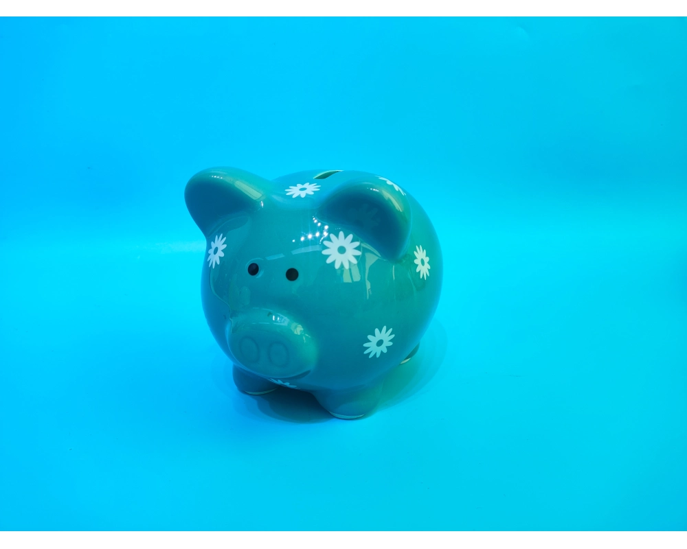 ROOST Sparkasse 13.5x10.7x11.5cm TG210033HB Schwein blau