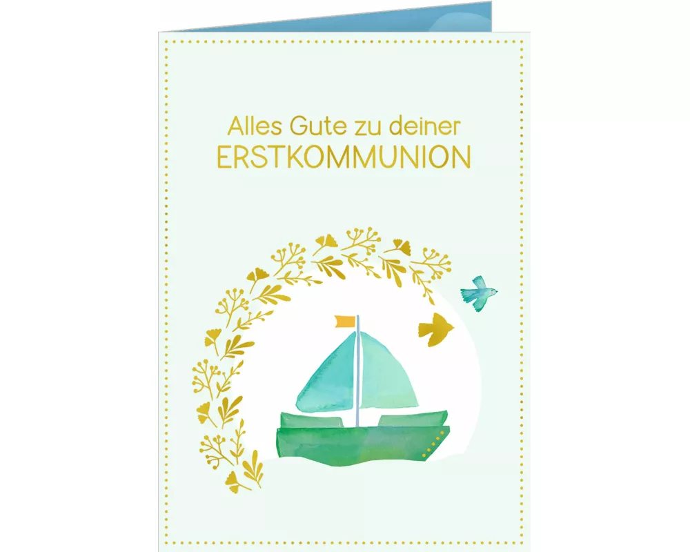 Pop-up-Grußkarte - Alles Gute zu deiner Erstkommunion