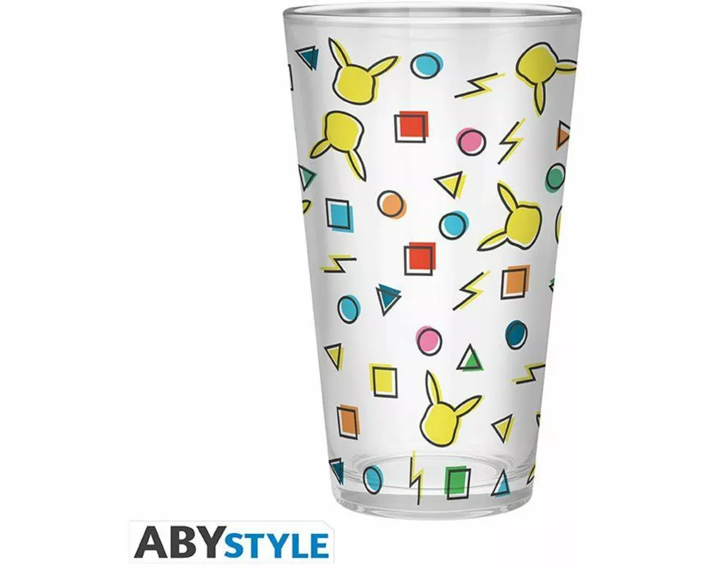 POKEMON - Large Glass - 400ml - Pikachu pattern