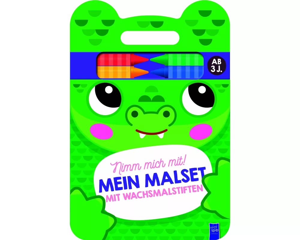 Nimm mich mit: Mein Malset mit Wachsmalstiften 3+ (Cover Krokodil)