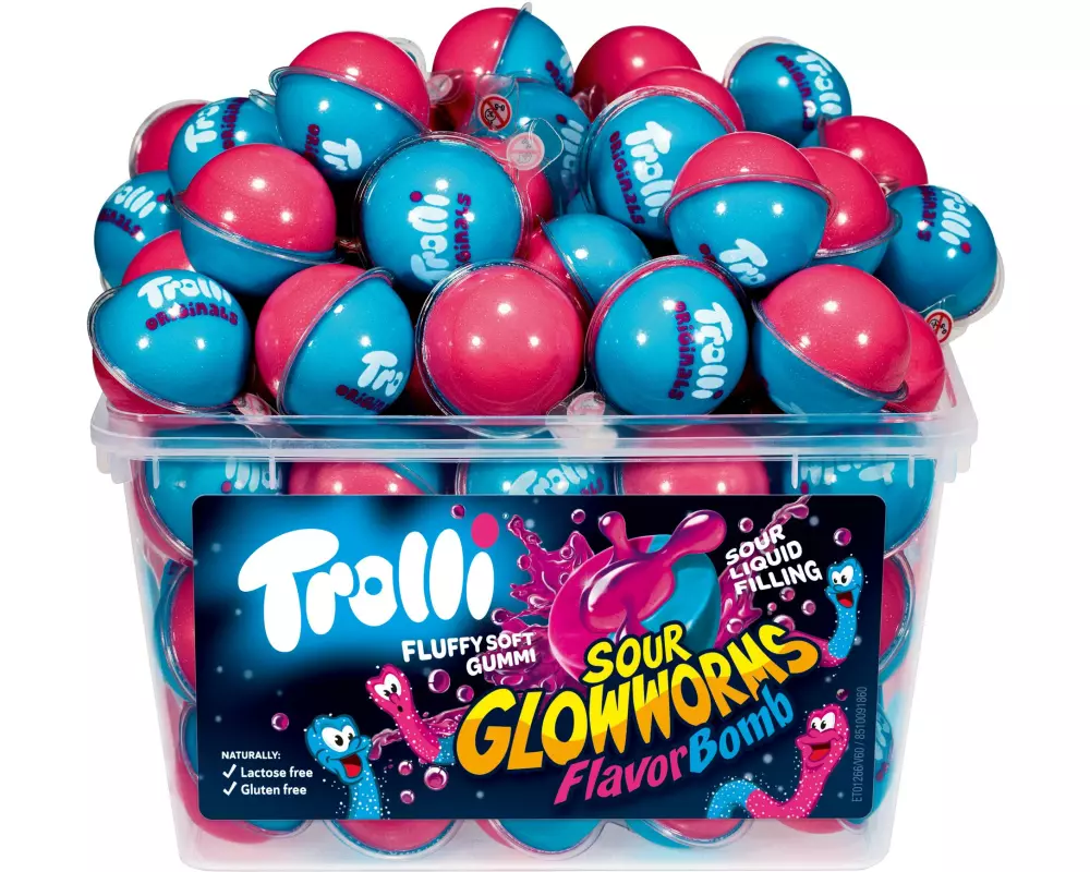 Trolli Gummibonbons Flavorbomb Saure Glühwürmchen Dose 450 g