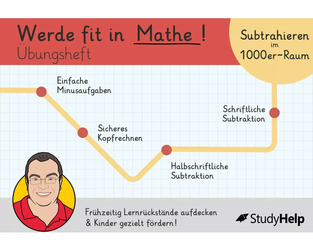 Werde fit in Mathe - Subtraktion bis 1000: Übungsheft für die 3. Klasse
